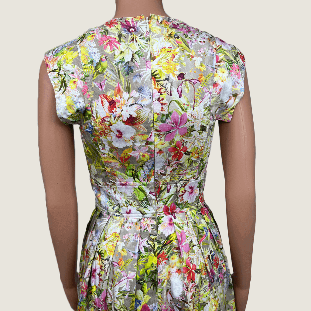 Portman Signature Floral A-Line Fitted Dress Back Detail