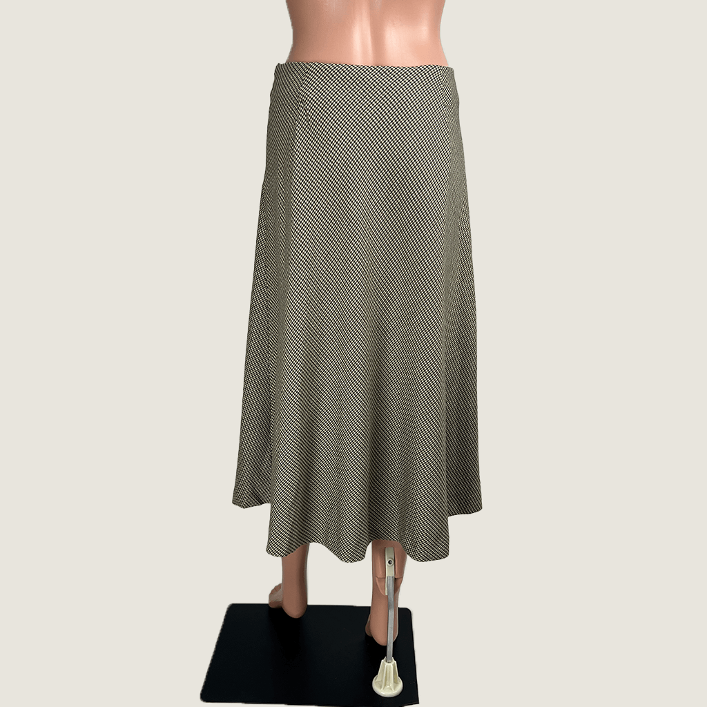 Back view of the Premise Studio tweed midi