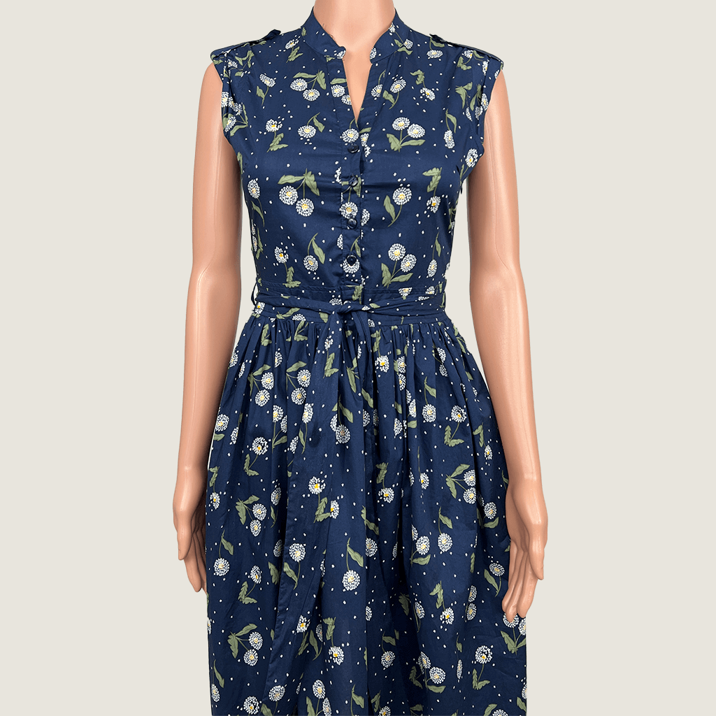 Princess Hwy Wattle Print Midi Dress Front Detail