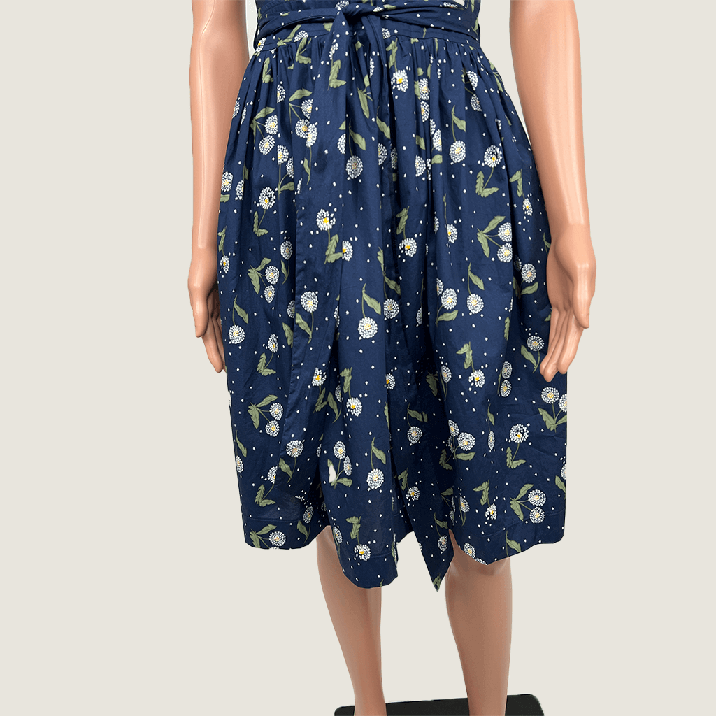 Princess Hwy Wattle Print Midi Dress Front Skirt Detail