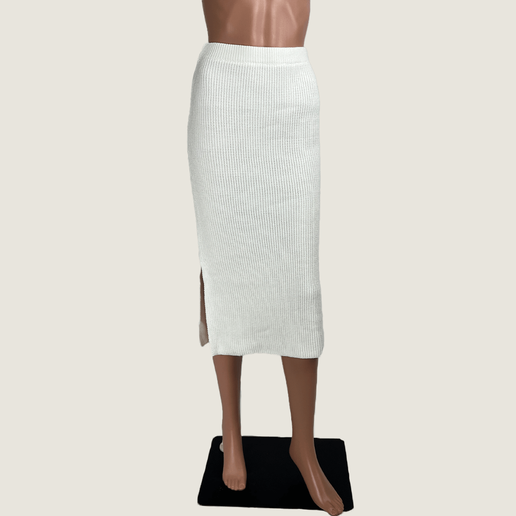 Front view of the Princess Polly Zanna midi knit skirt