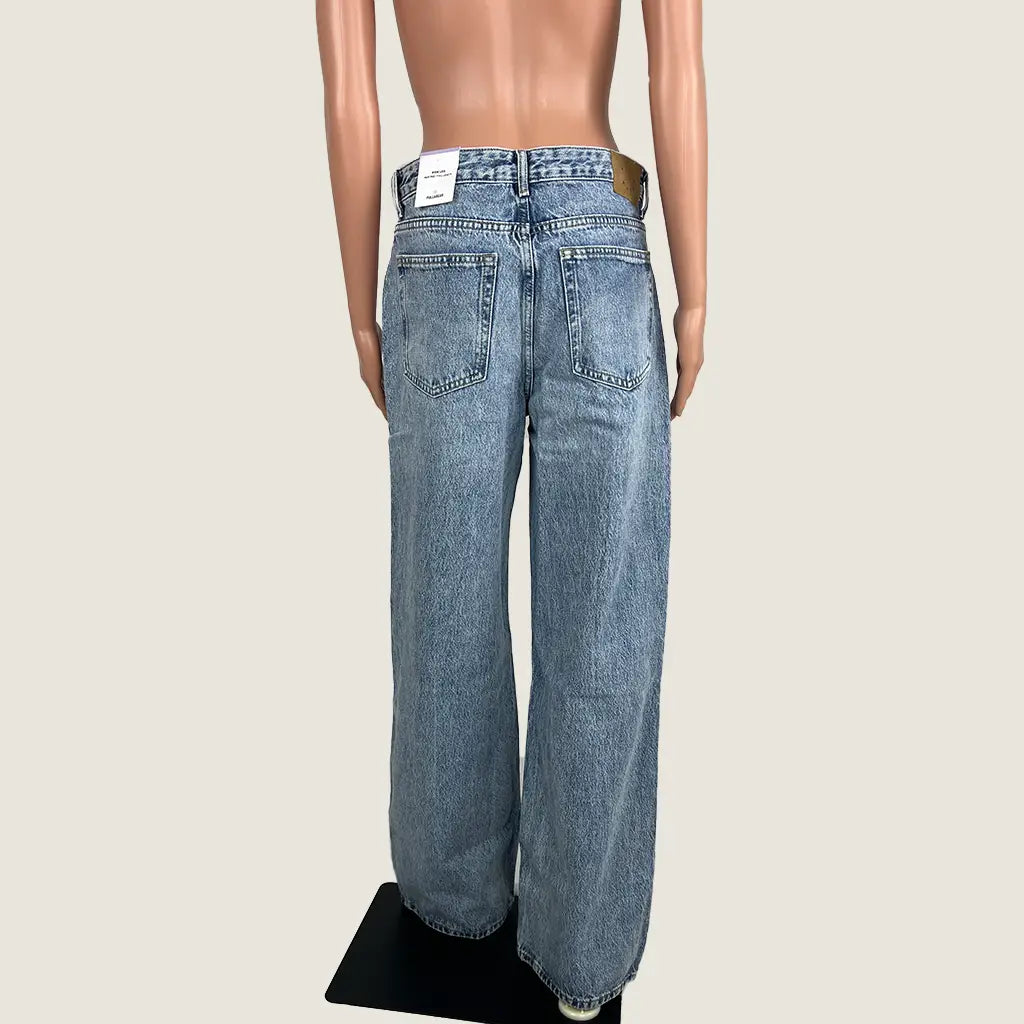 Back View of the Pull&Bear High-rise Wide-leg Jean