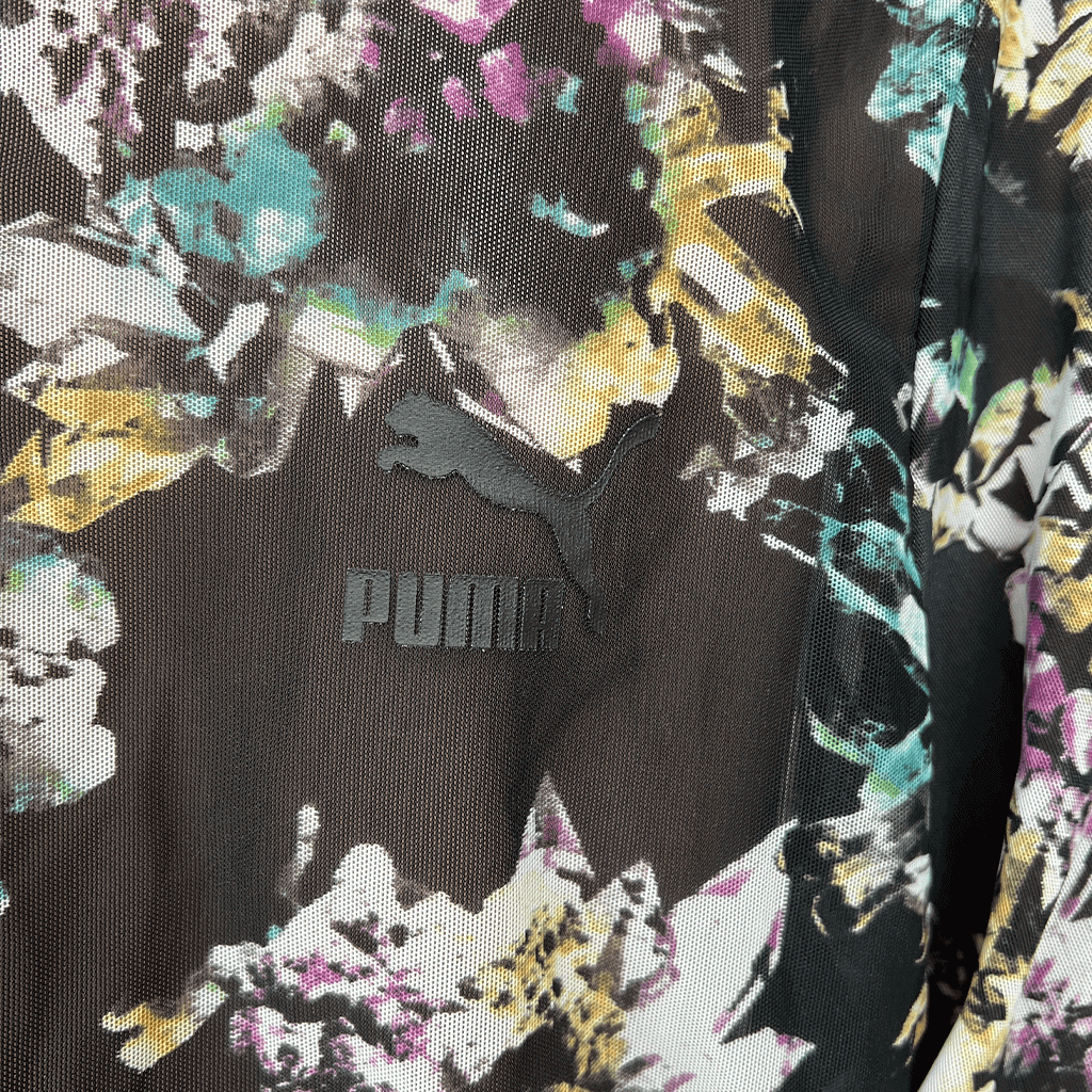 Crystal Galaxy Printed Long Sleeve Fitted Women's Tee Fabric Detail