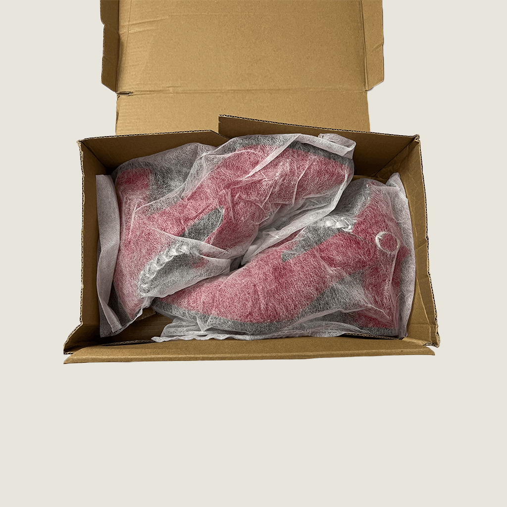 Red Faux Suede Shoes With Block Heel In Box