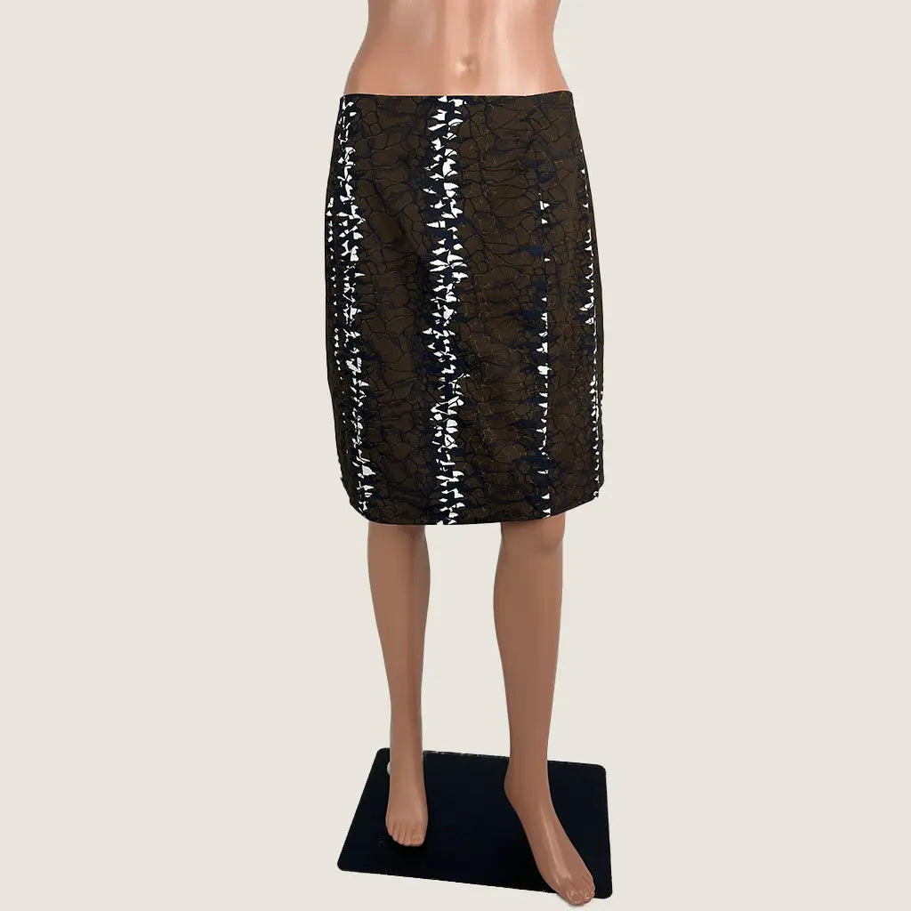 Front View of the Refinity Boab Print Mini Skirt
