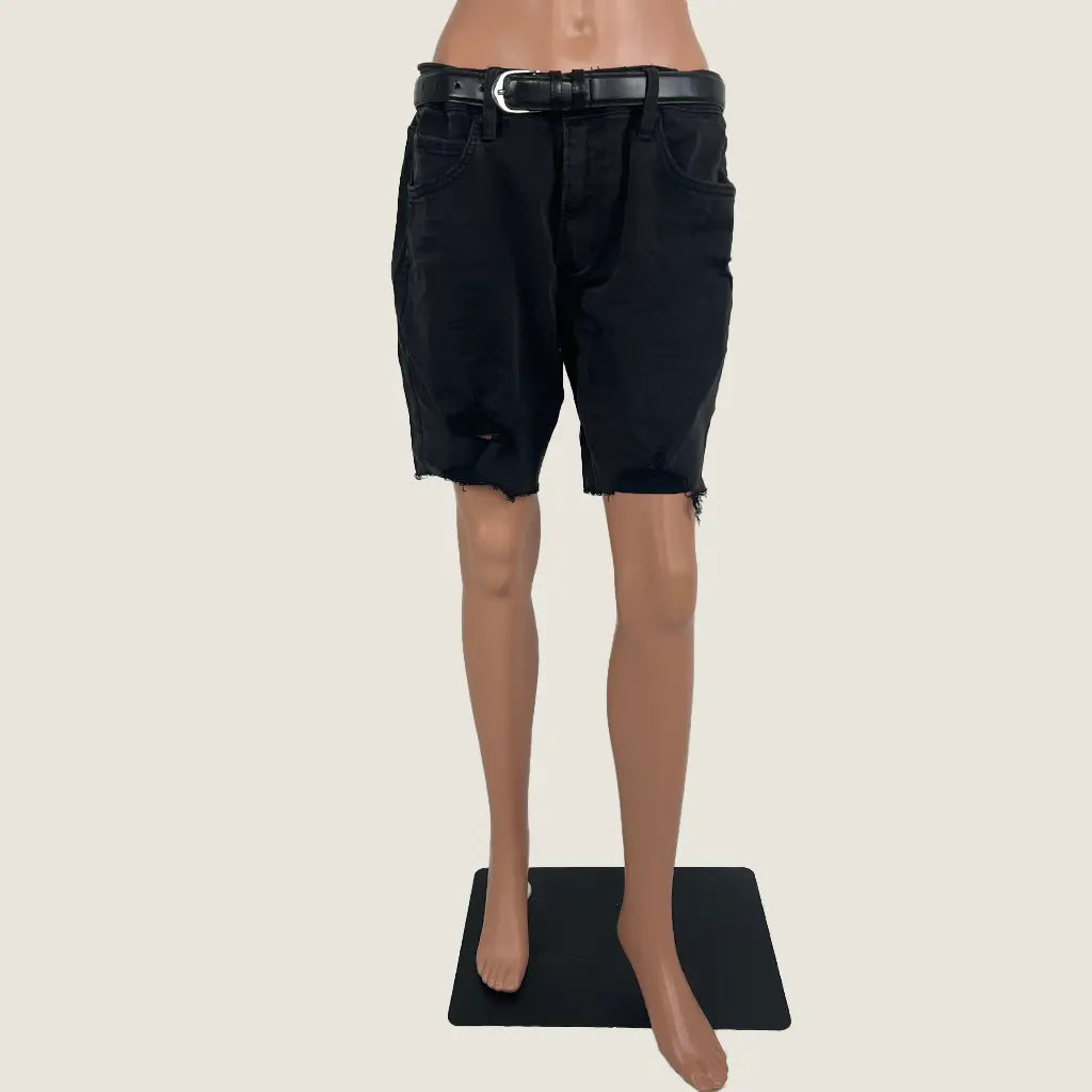 Front View of the Rolla Tim Slims Men's Short Hard on Black