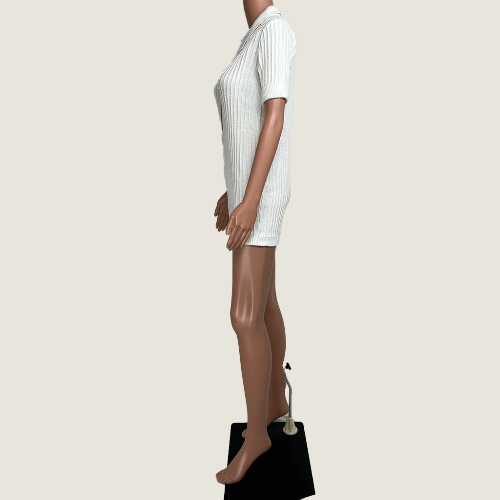Rue Stiic Ryder White Knit Romper Side
