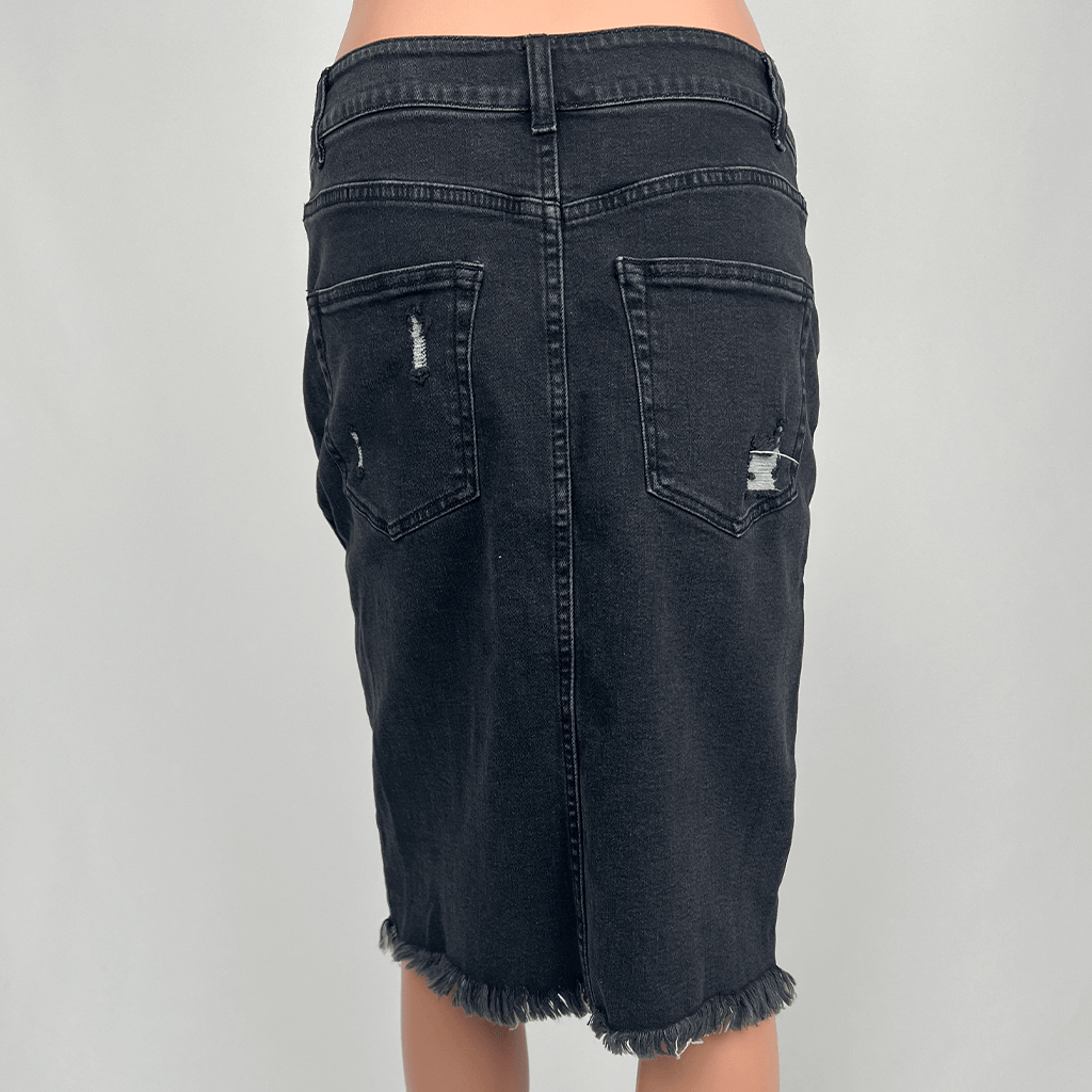 Sass Denim Midi Skirt Back