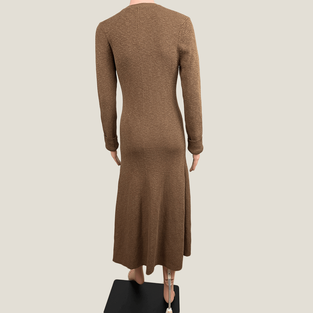 Seed Heritage Ribbed Long Sleeve Midi Dress