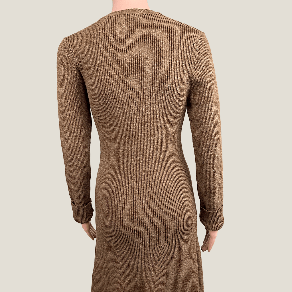 Seed Heritage Ribbed Long Sleeve Midi Dress Back