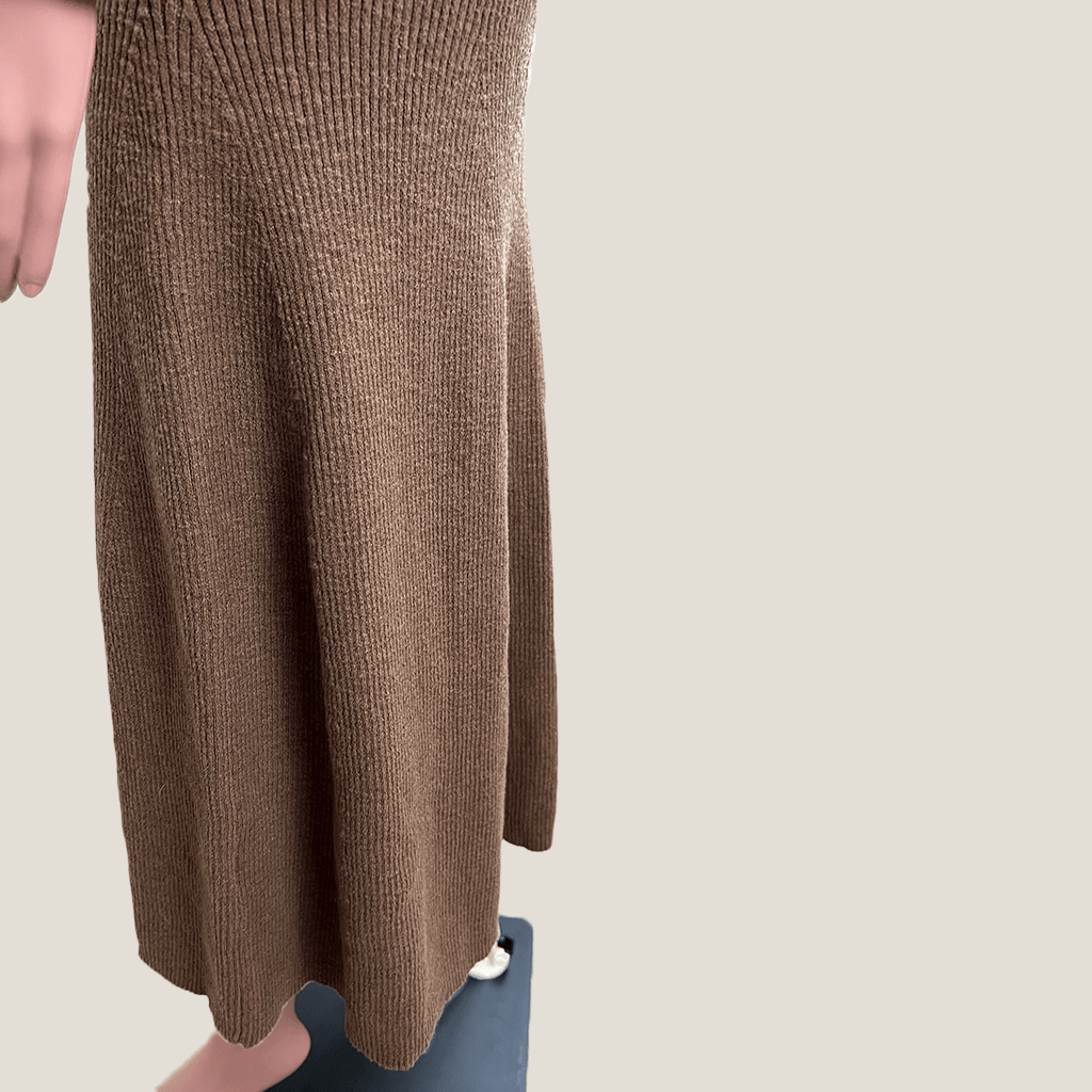 Seed Heritage Ribbed Long Sleeve Midi Dress Side Detail