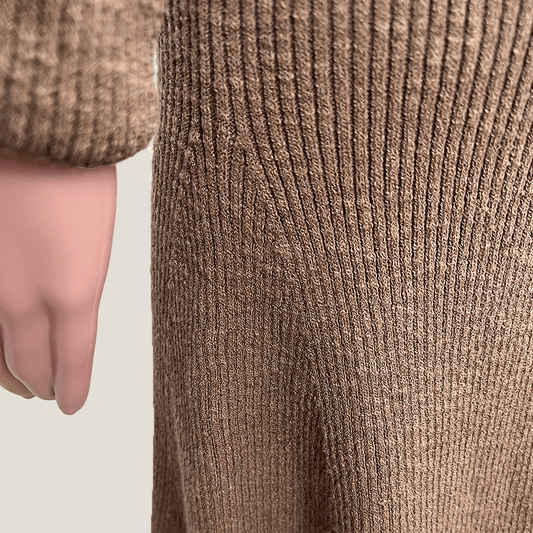 Seed Heritage Ribbed Long Sleeve Midi Dress Sleeve Detail