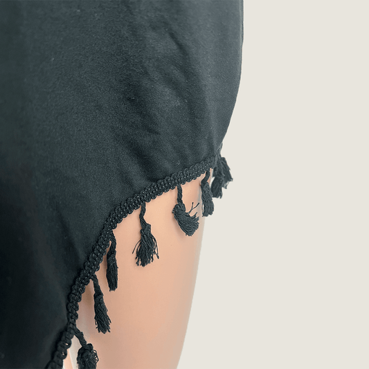 Shein Curve Black Top Hem Side