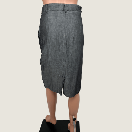 Max Mara SportMax Grey Pencil Skirt Back