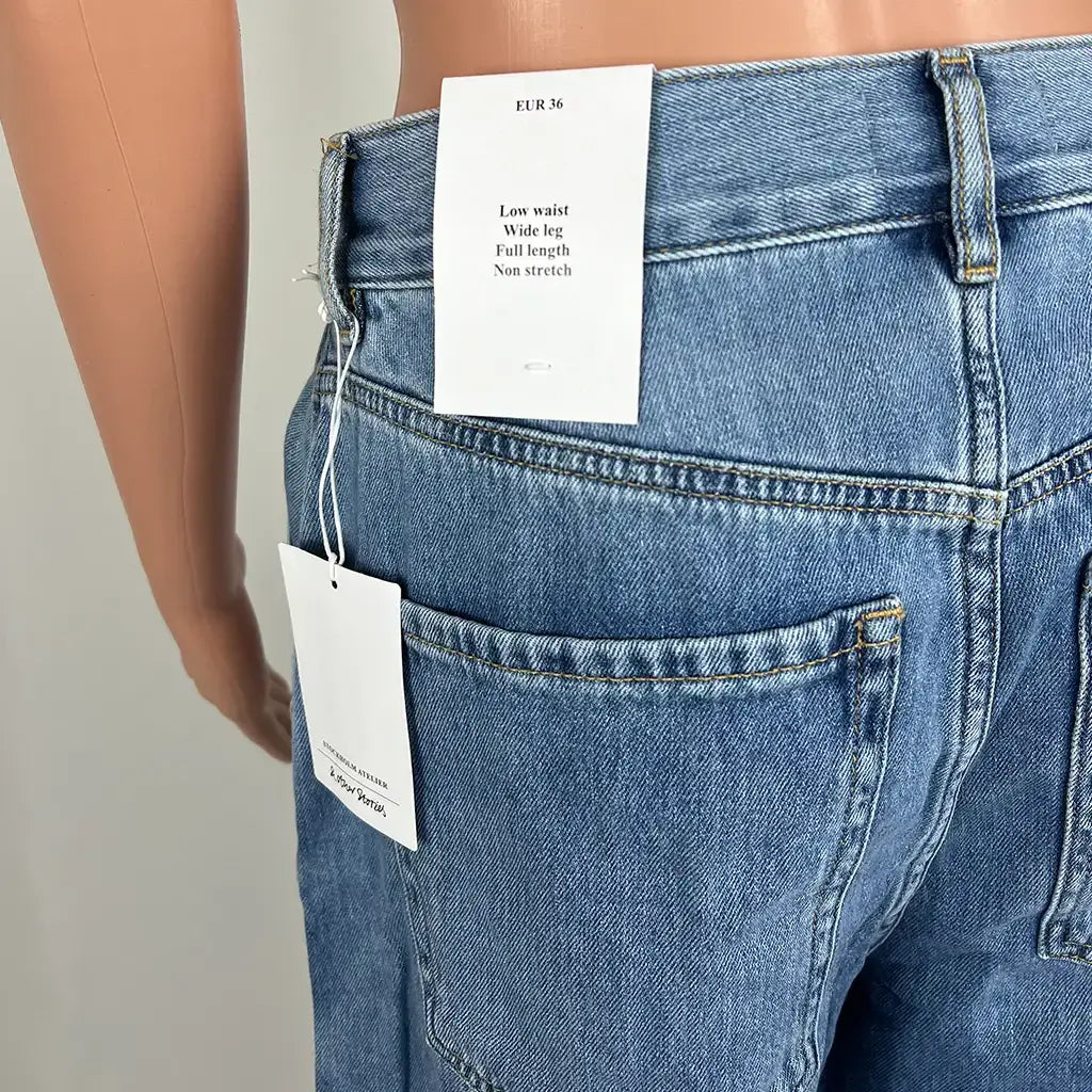 Back Detail View of the & Other Stories Low Rise Wide Leg Jean