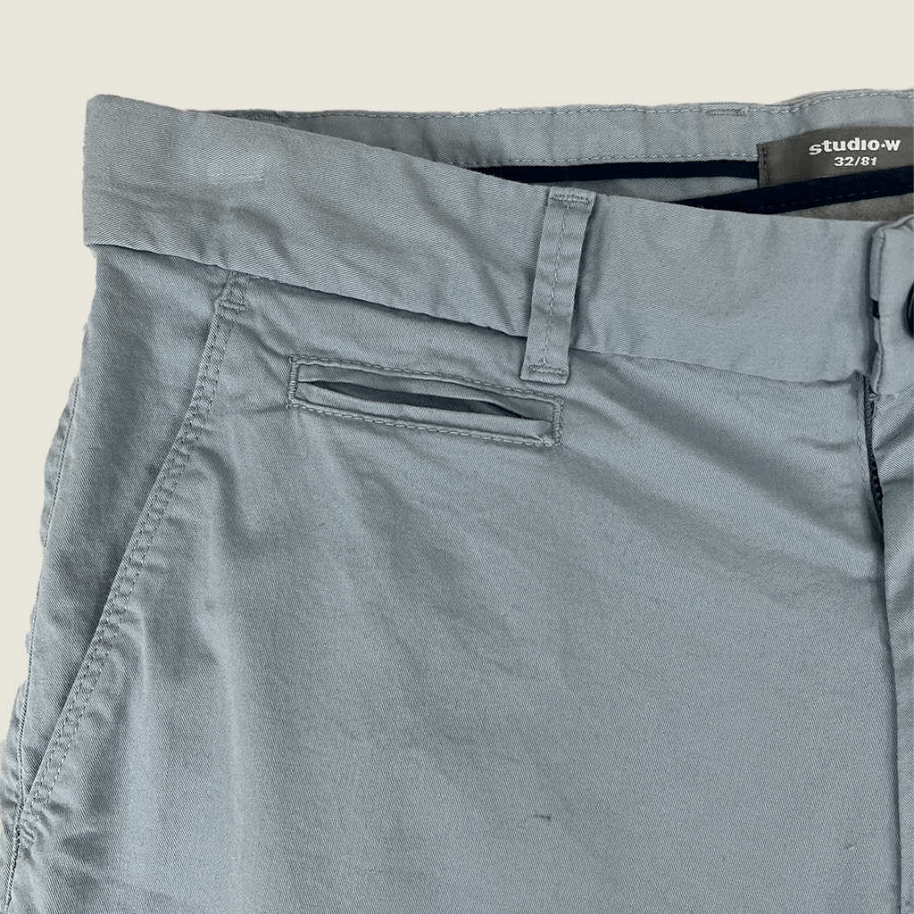 Pocket detail view of the Studio W Mens Blue Shorts