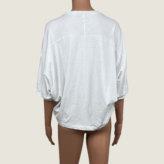 Sussan White Bat Wing Top Back