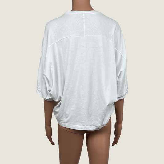 Sussan White Bat Wing Top Back