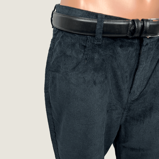 Afends THC Marsh Hemp Corduroy Flared Pant Waist Detail