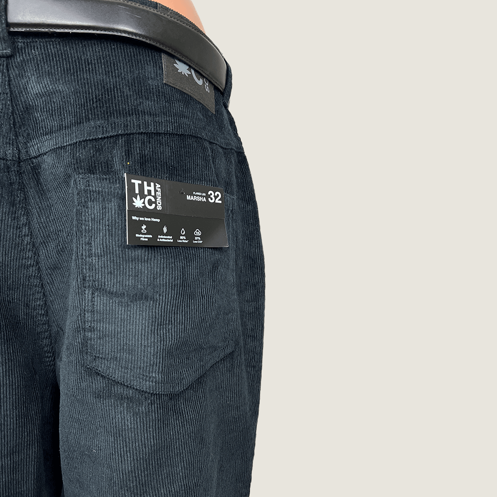Afends THC Marsh Hemp Corduroy Flared Pant Side Pocket