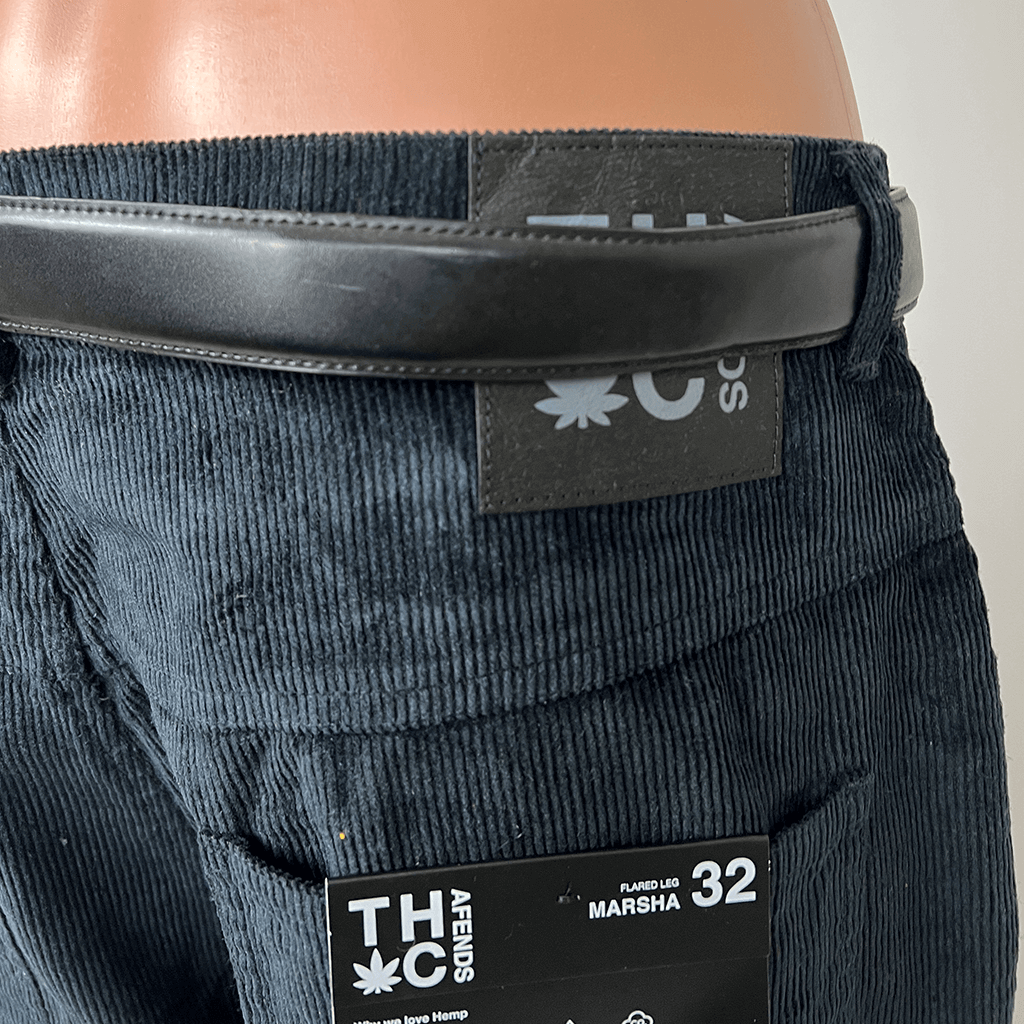 Afends THC Marsh Hemp Corduroy Flared Pant Back Waist