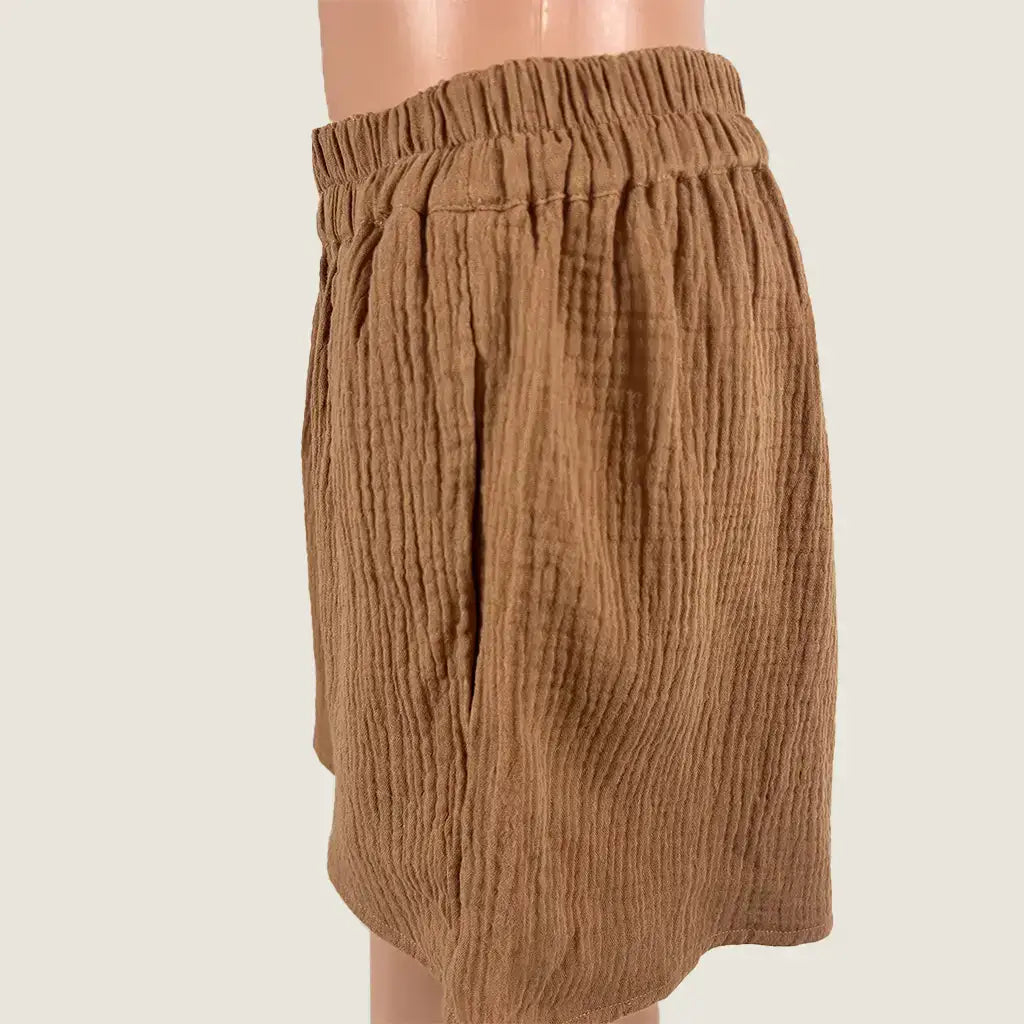 Side Detail View of the Tanah Folk Women's Binni Short