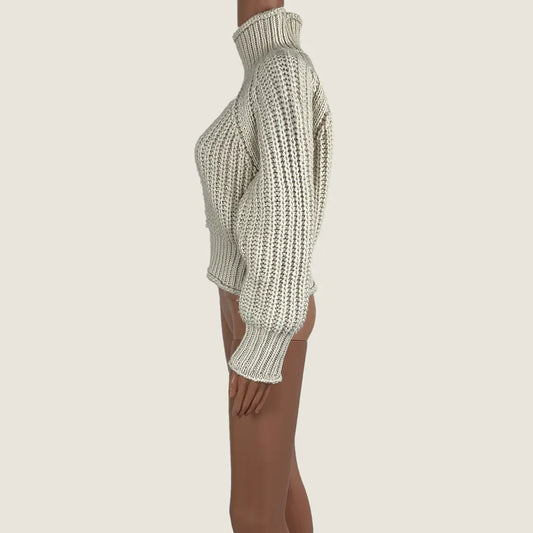 Side View of the Third Form Turtleneck Jumper