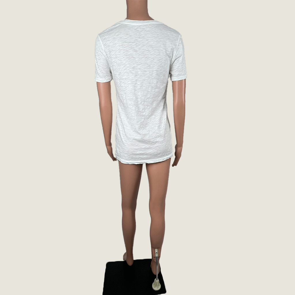 Backview of the Tommy Hilfiger Adaptive Mens Sensory Logo T-Shirt