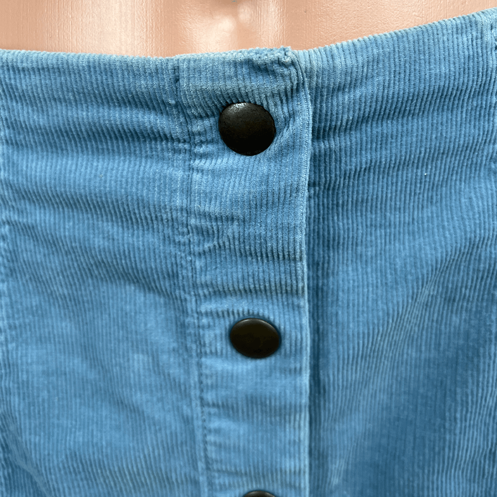 Top Shop Corduroy Mini Skirt Button