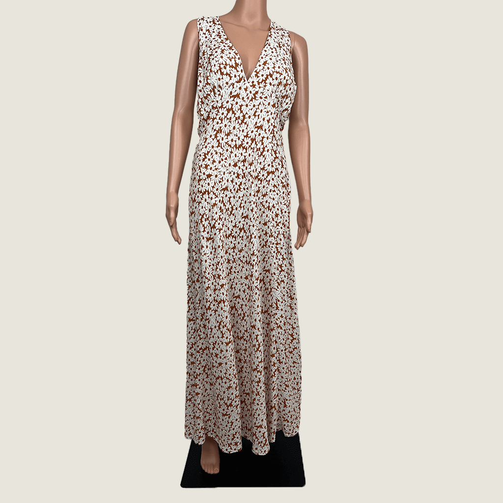 VRG GRL Bias Cut Maxi Dress Front