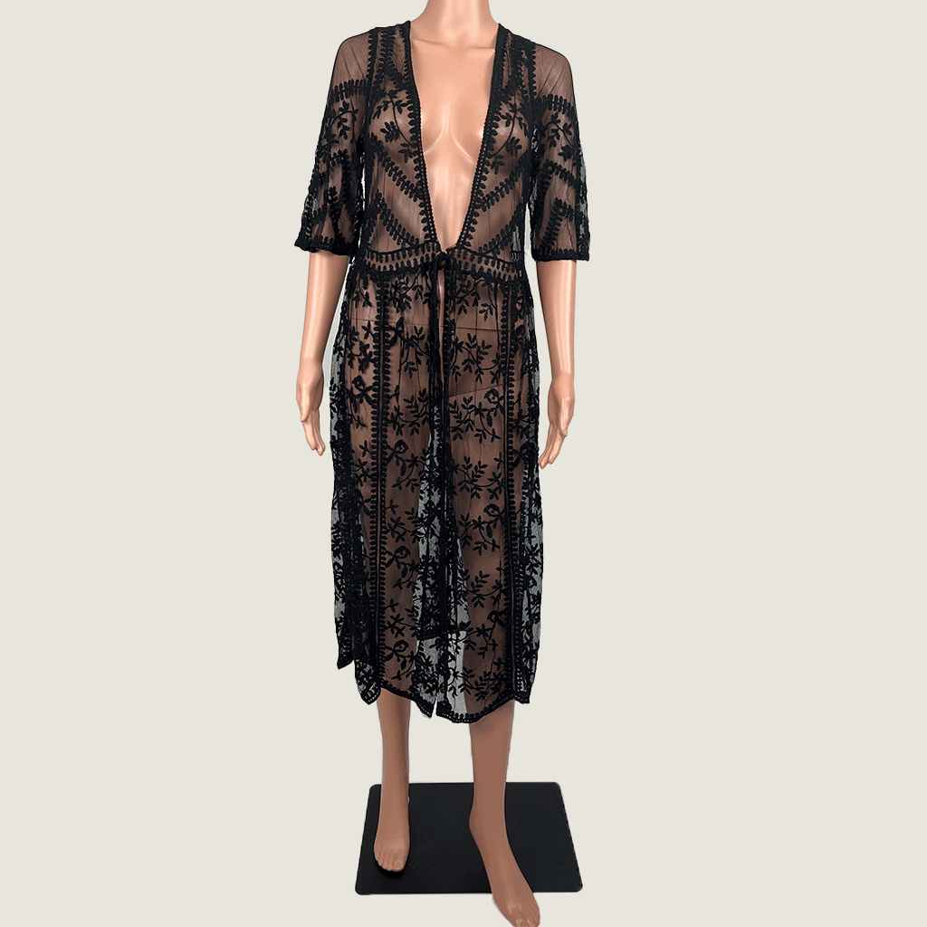 Valleygirl Lace Long Cardigan Front