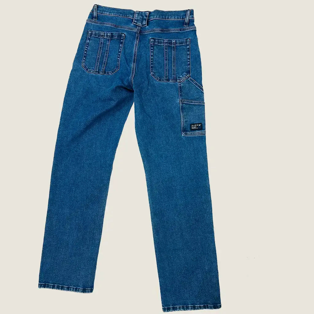 Back View of the x/dmg mens x01/Denim 90's Blue