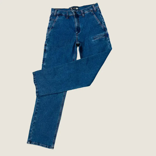 Front View of the x/dmg mens x01/Denim 90's Blue