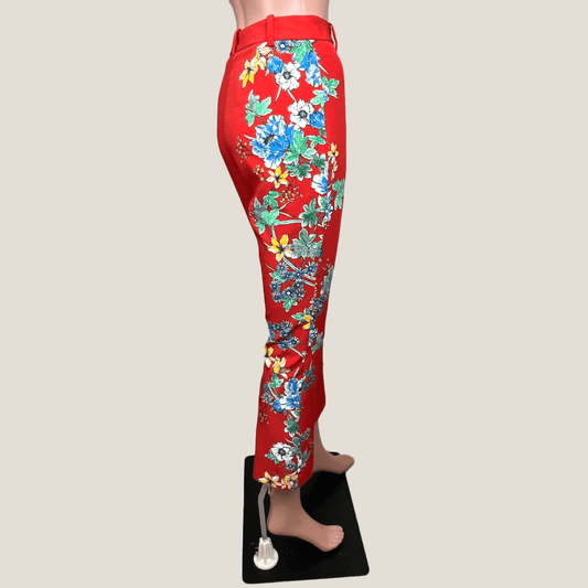 Zara Basic Red Floral Pant Side