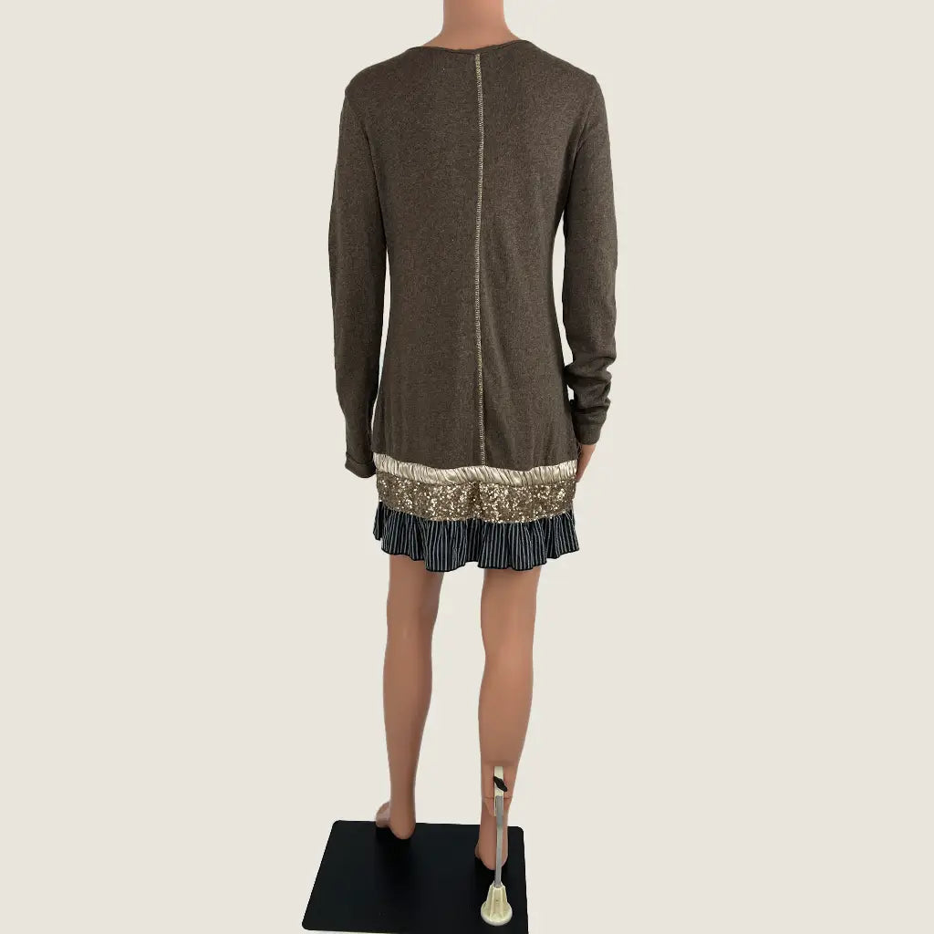 Back View of the jp Jeans Women's Textured Knit Dress Mini