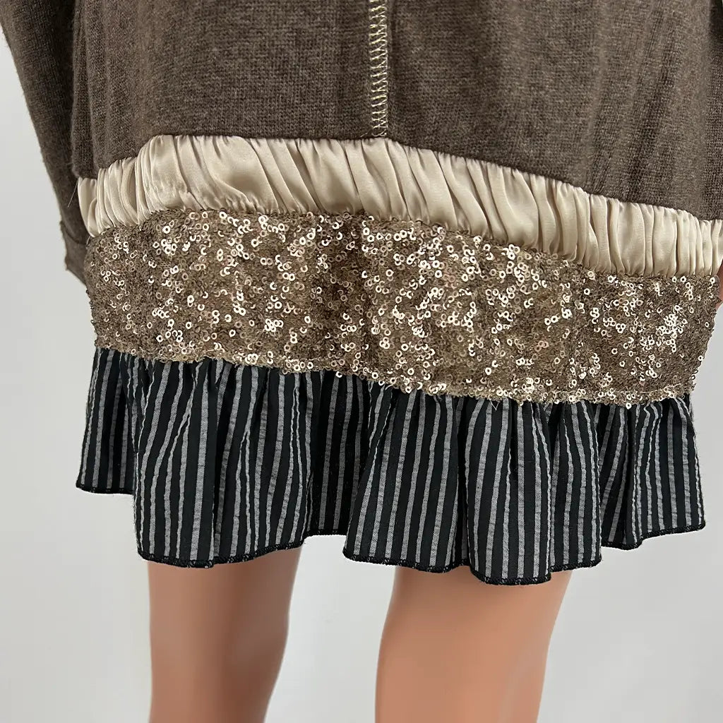 Hem Detail of the jp Jeans Women's Textured Knit Dress Mini