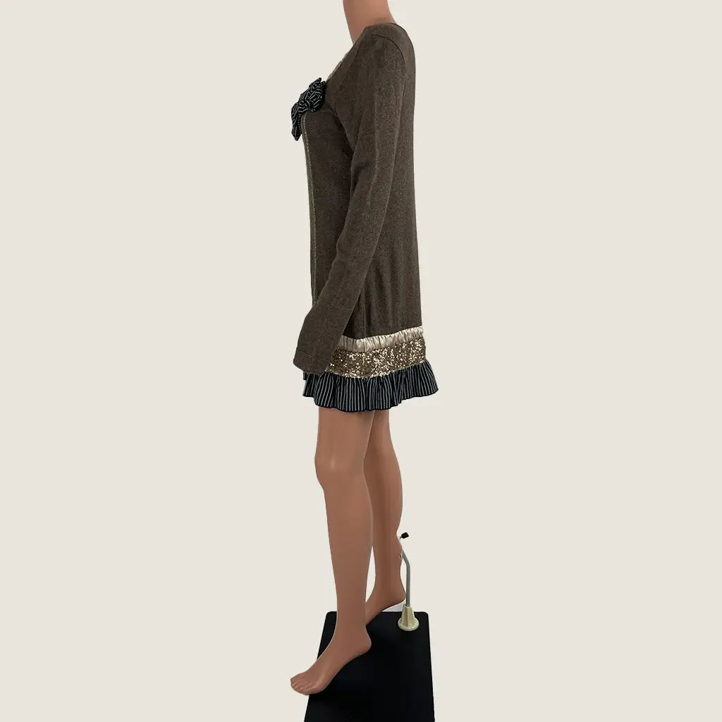 Side View of the jp Jeans Women's Textured Knit Dress Mini