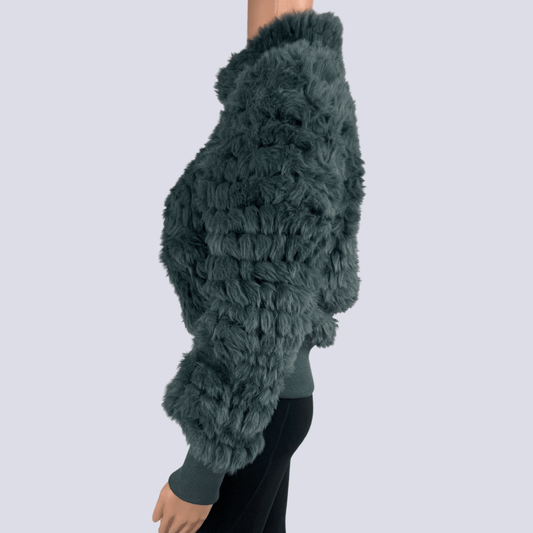 Side View of the Once Was Faux Fur Jacket