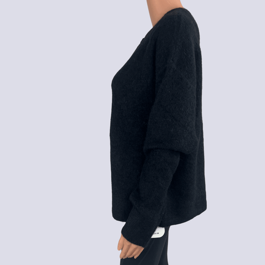 Side View of the& Other Black Cardigan