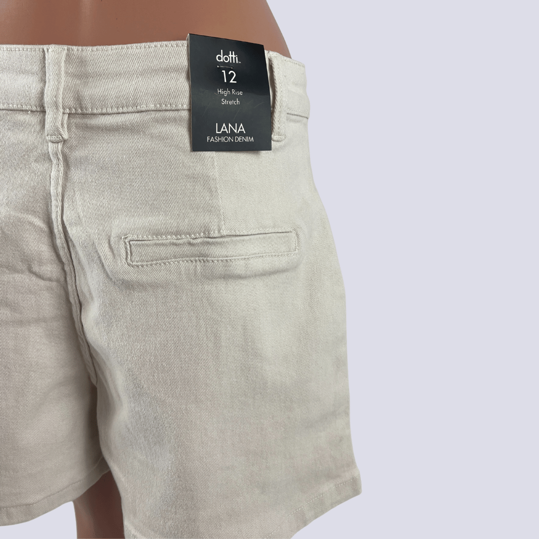 Back Detail View of the High Rise Sabrina Bermuda Shorts 12