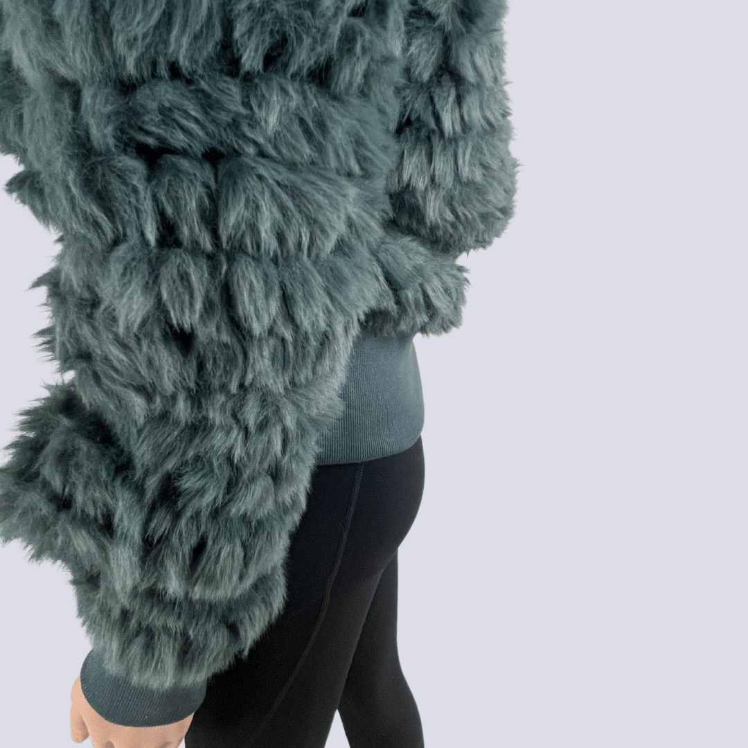 Side View of the Once Was Faux Fur Jacket