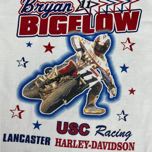 Vintage Hanes Harley Davidson guy on bike graphic