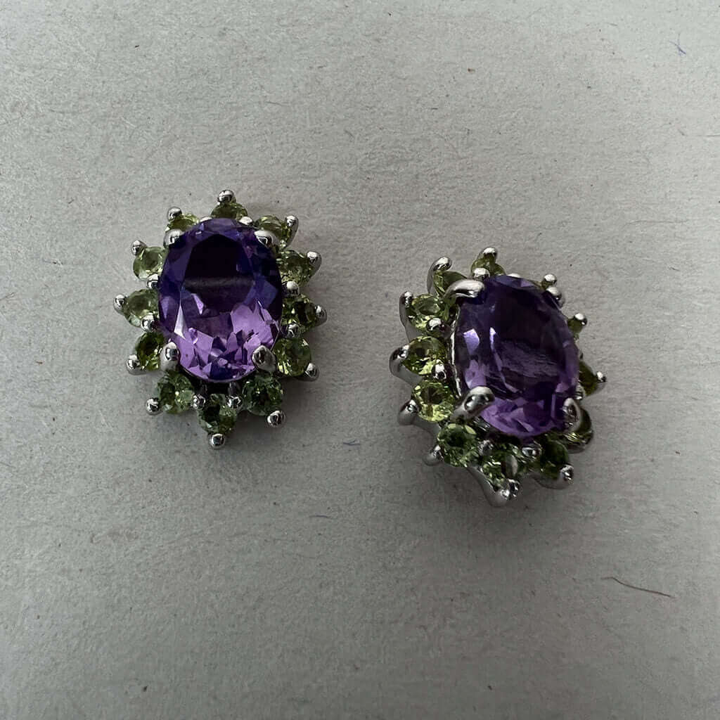 Sterling Silver Amethyst Earrings