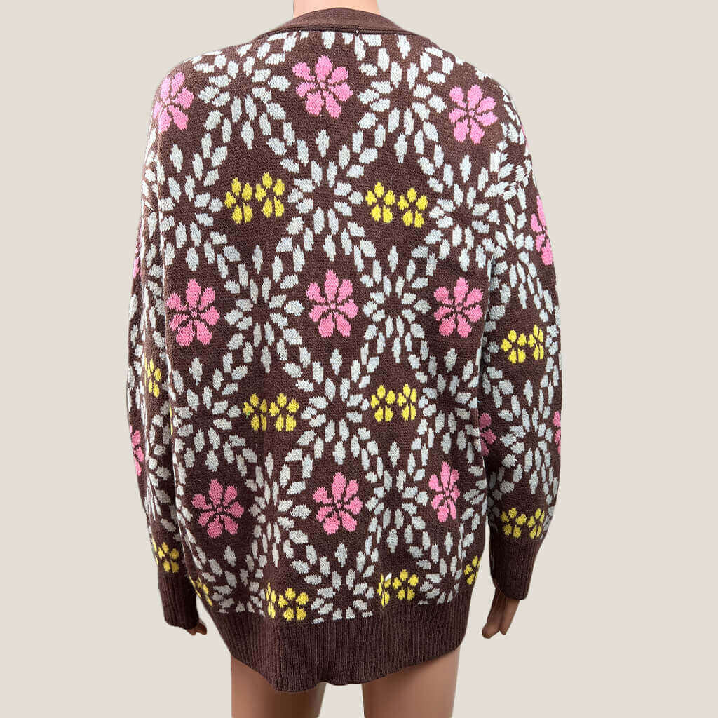 BBWM Floral Cardigan Back