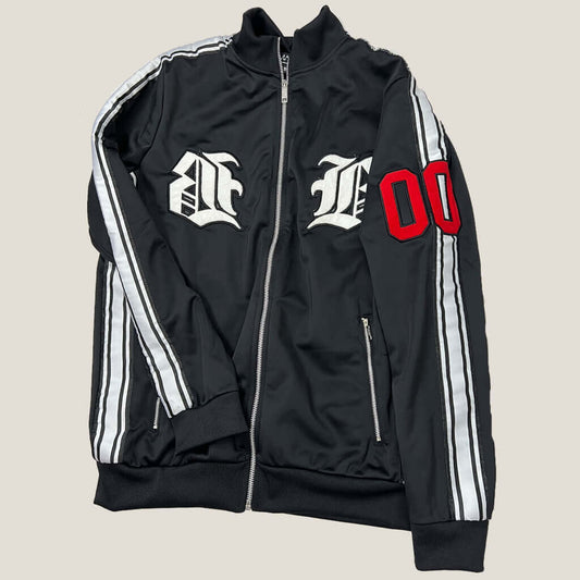 Oversized Mens Graphic Hooded Tracksuit Jacket
