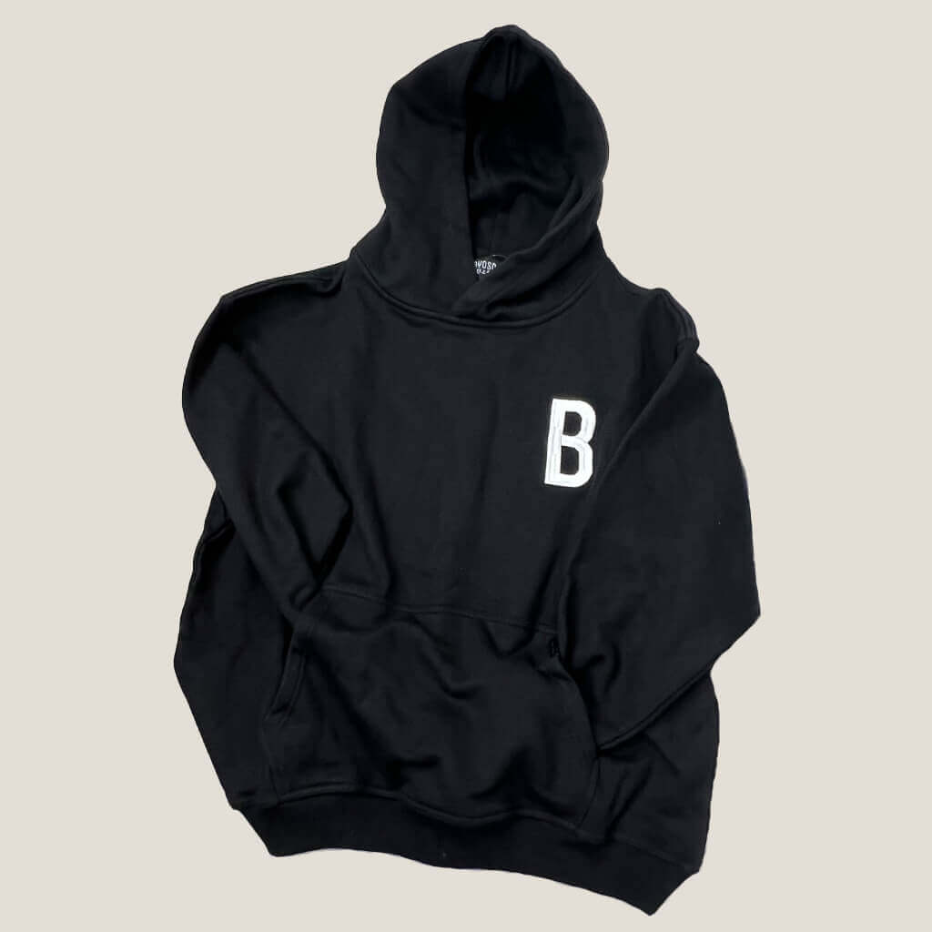 Byoso Mens Staple Hoodie Black Large Front