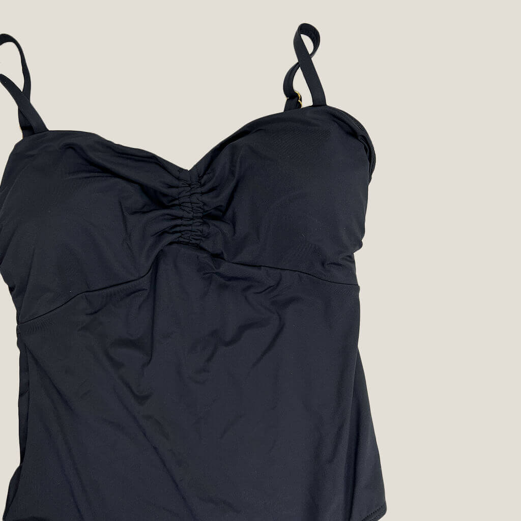 Kaiami Black Montana Ruch One Piece Swimsuit Detail