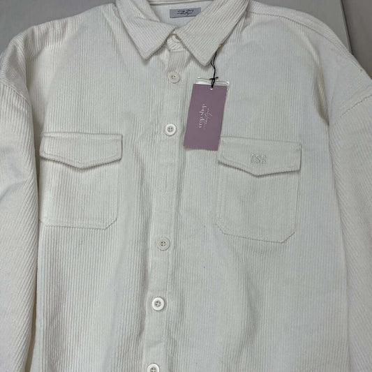 Crop Shop Boutique Oversize Corduroy Jacket XS Front Detail