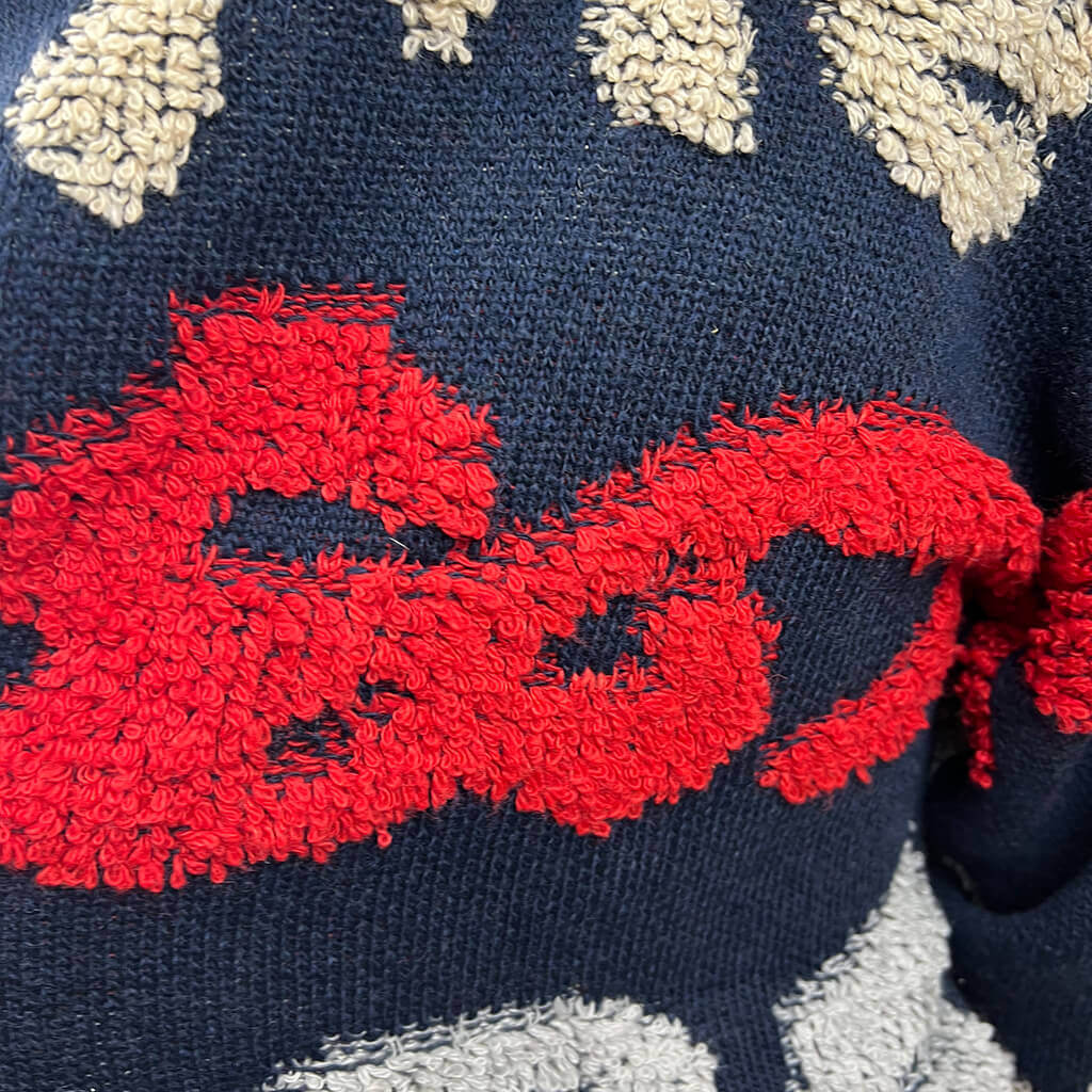 Words Detail on Woman's Oversized Cardigan
