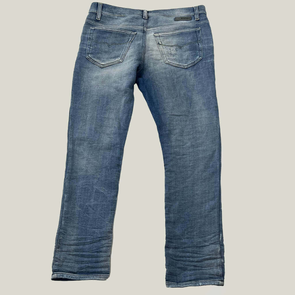 Diesel Stappy Womans Denim Sweat Pants 28 Back